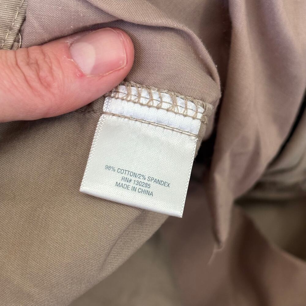 St Johns Bay Cargo Capri Pant 12 Khaki Utility Baggy Stretch Hiking GORP Y2K 90s - Picture 12 of 13